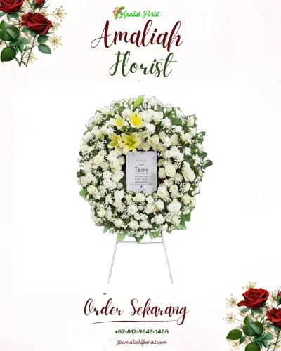 Krans Bunga Duka Cita di Munduk Temu